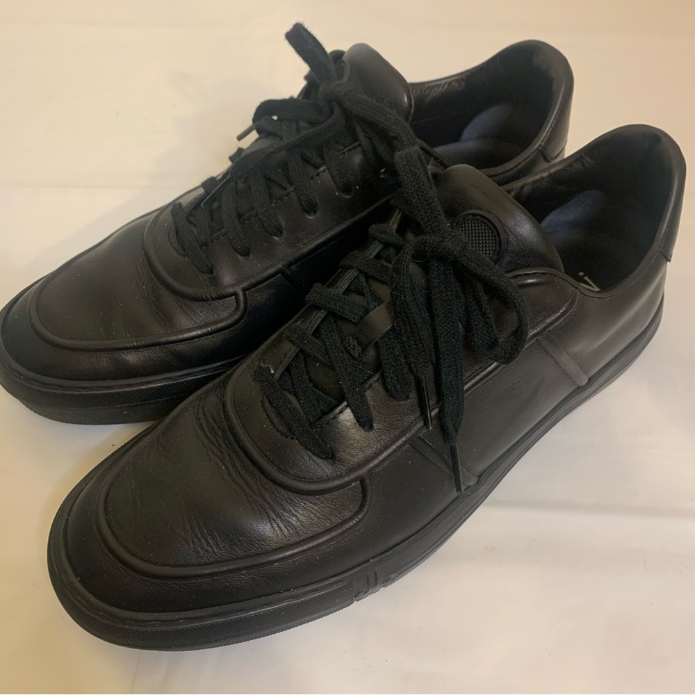 Moncler Black Leather Sneakers